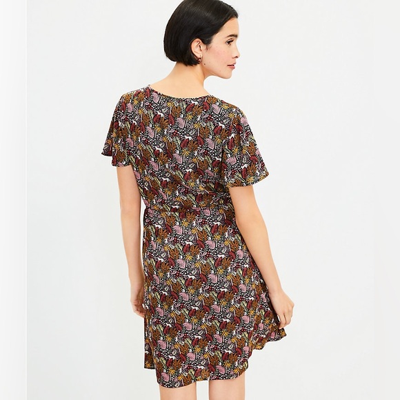 LOFT Paradise Pintucked Side Tie Dress - Picture 3 of 7